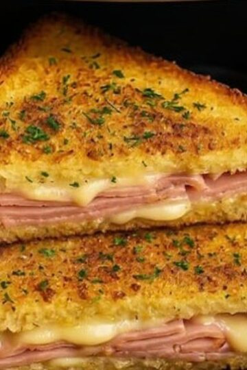 Air Fryer Grilled Ham & Cheese Sandwich