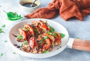 Air Fryer Caprese Chicken with Pesto, Tomato and Cheese recipe