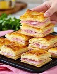 Air-Fryer-Ham-and-cheese-puff-pastry