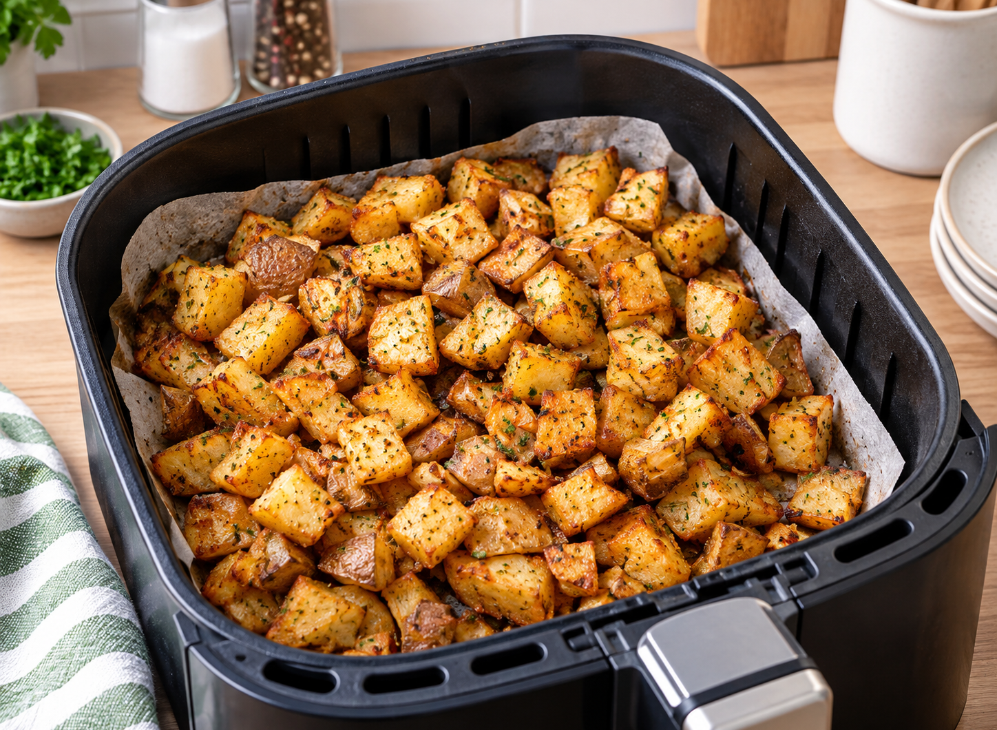 Air Fryer Potato and Onion