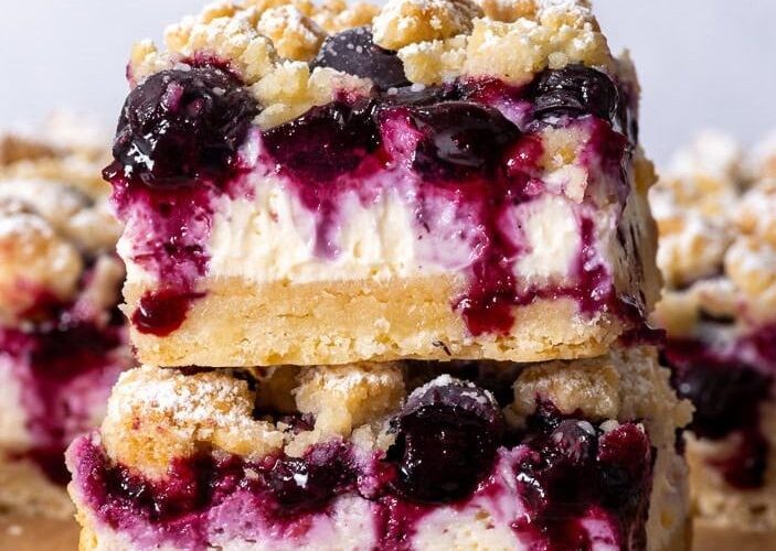 Gluten Free Blueberry Cheesecake Bars