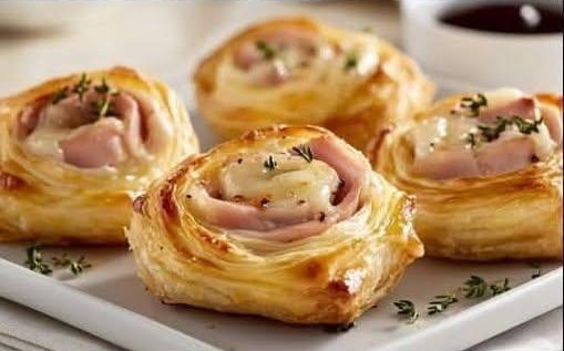 Air fryer Ham and Cheese Puff Pastry