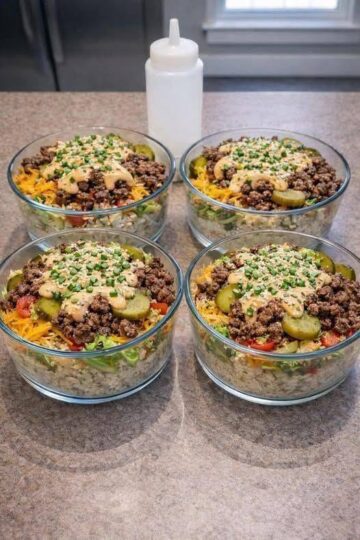 Big Mac Cheeseburger Protein Bowl