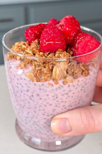 Instant Blueberry Chia Protein Pudding (Quick, Gluten-Free, 50g Protein)