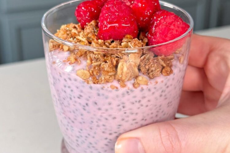 Instant Blueberry Chia Protein Pudding (Quick, Gluten-Free, 50g Protein)