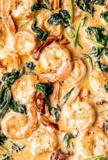 Easy Creamy Tuscan Shrimp