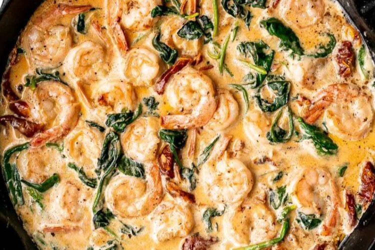 Easy Creamy Tuscan Shrimp