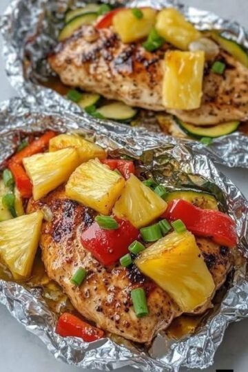 Teriyaki Pineapple Chicken Foil Packets