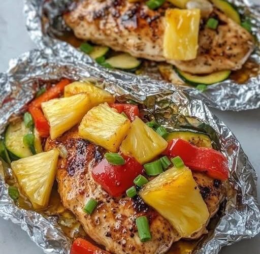 Teriyaki Pineapple Chicken Foil Packets