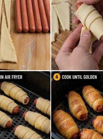 Air Fryer Crescent Wrapped Hot Dogs