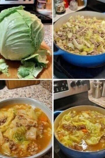 Cabbage and Ground Beef Soup.