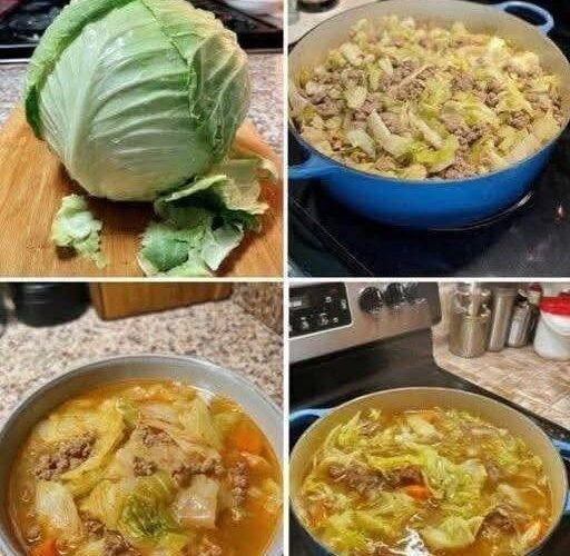 Cabbage and Ground Beef Soup.