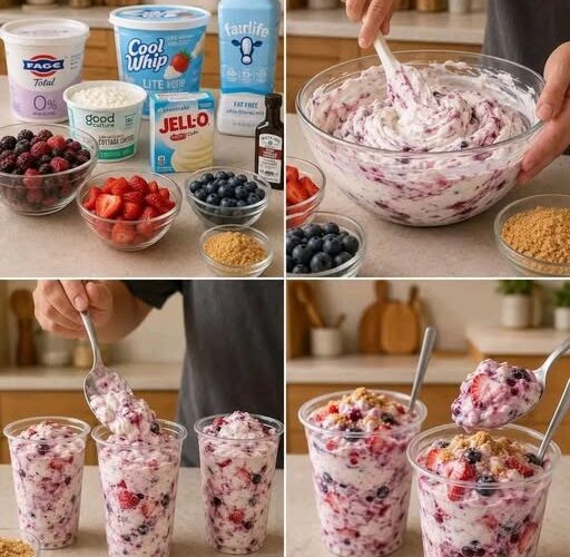 No-Bake Mixed Berry Cheesecake Fluff
