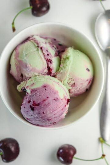 Ninja Creami Pistachio Cherry Ice Cream
