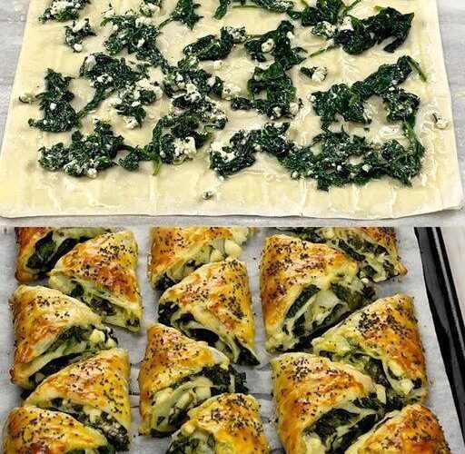 Golden Spinach and Cheese Phyllo Triangles