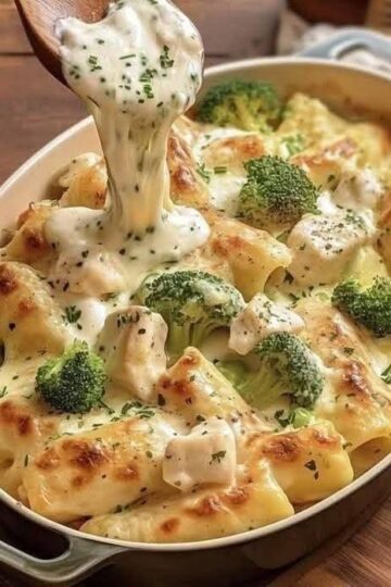 Creamy Chicken Alfredo Pasta Bake