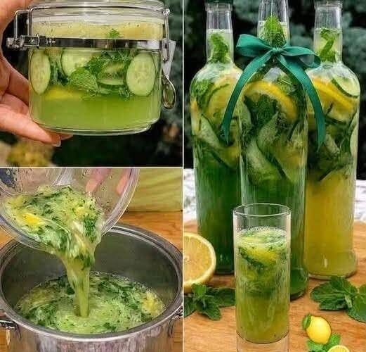Healthy Mint Cucumber Lemon Drink